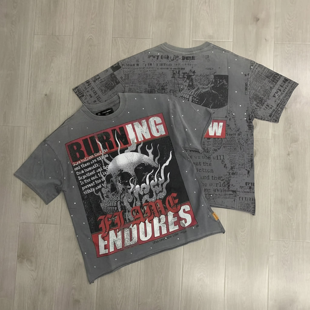 T-Shirt Fire Gray