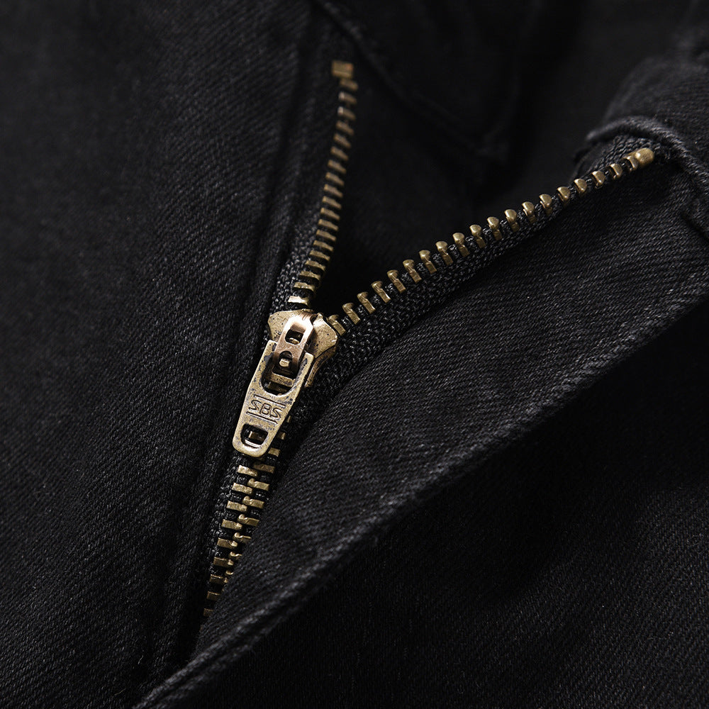 Denim Black Striped