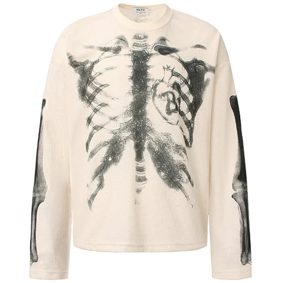 Maglia a maniche lunghe con scheletro