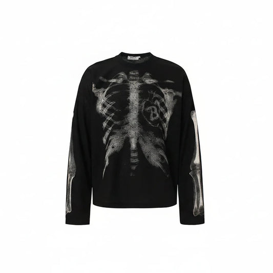 Maglia a maniche lunghe con scheletro