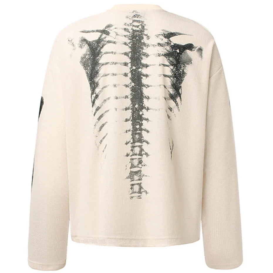Maglia a maniche lunghe con scheletro